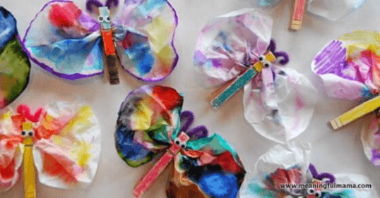 tie dye butterfly arts and crafts