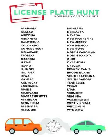 Road Trip Scavenger Hunts